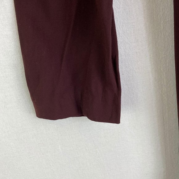 ZARA Burgundy Deep V Dress - Picture 3 of 7